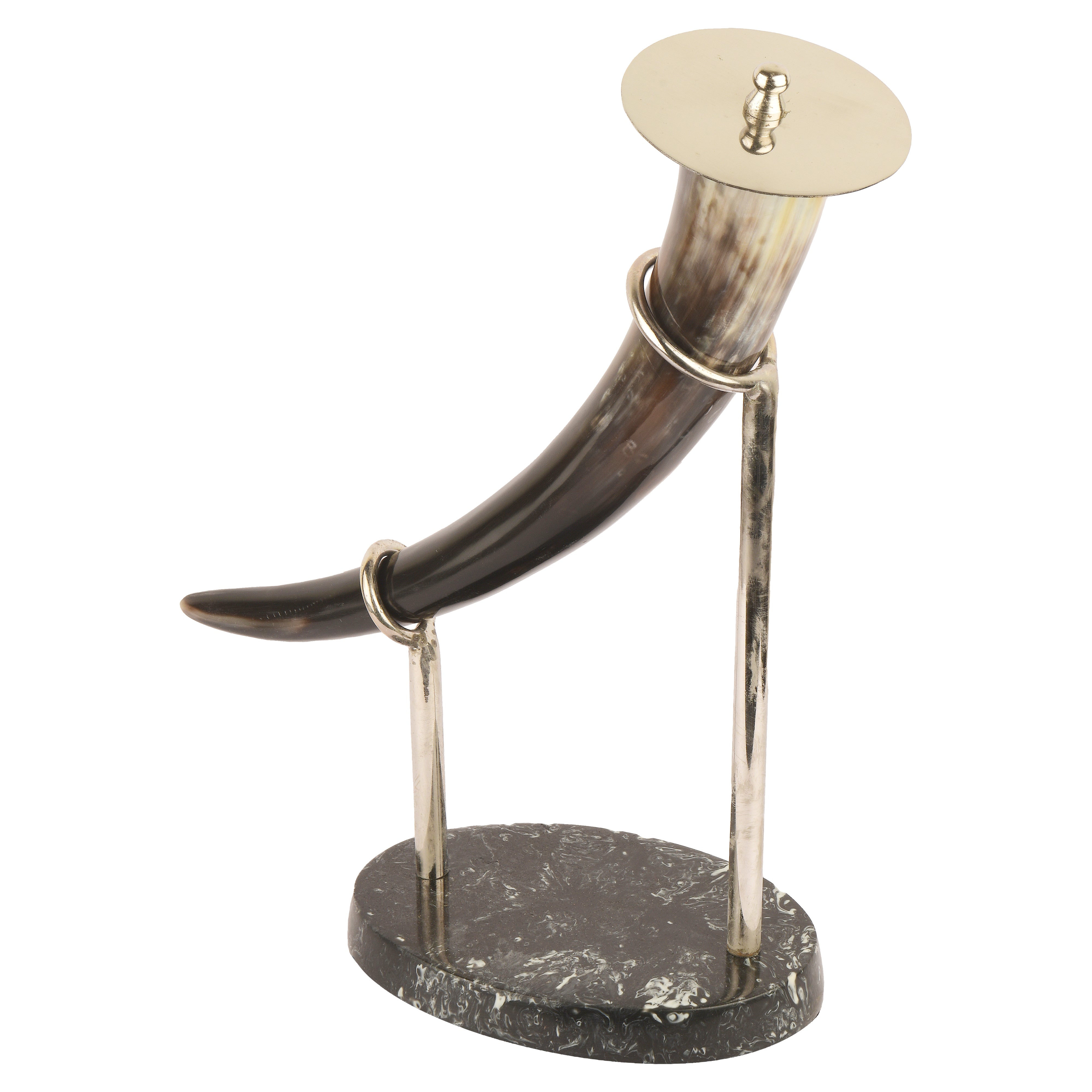 Nahua Horn Sculpture Silver