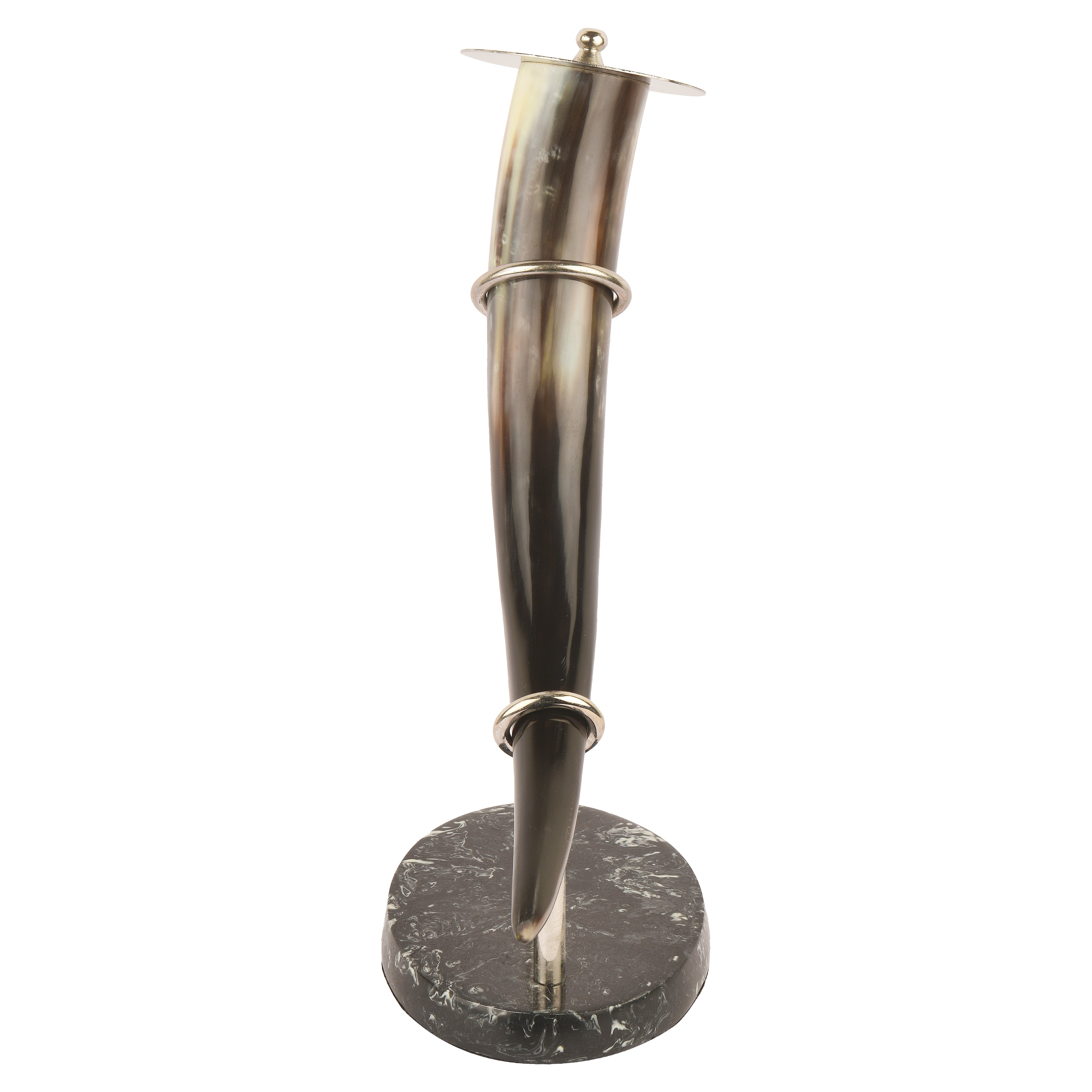 Nahua Horn Sculpture Silver