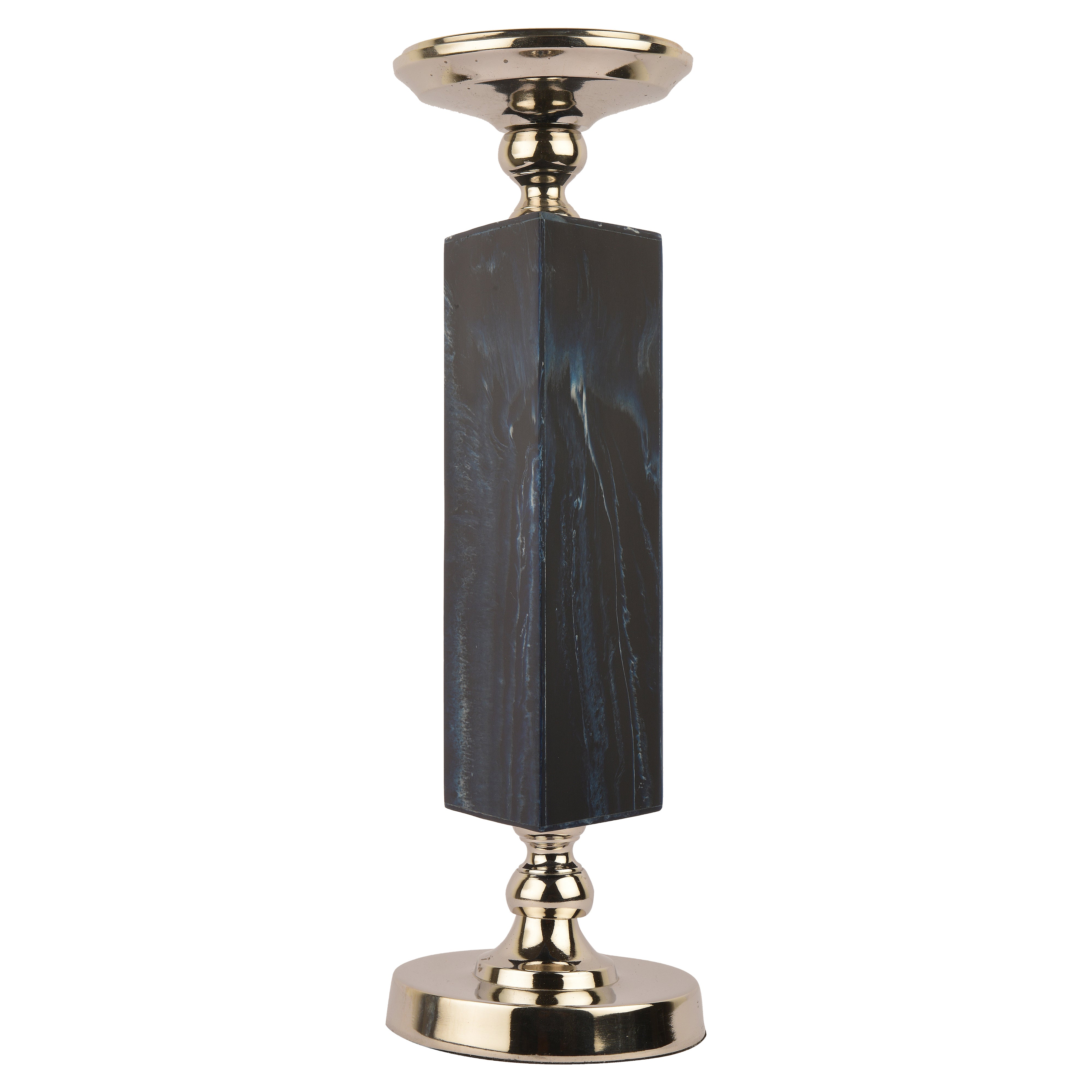 Blue Marble Design Candle Holder