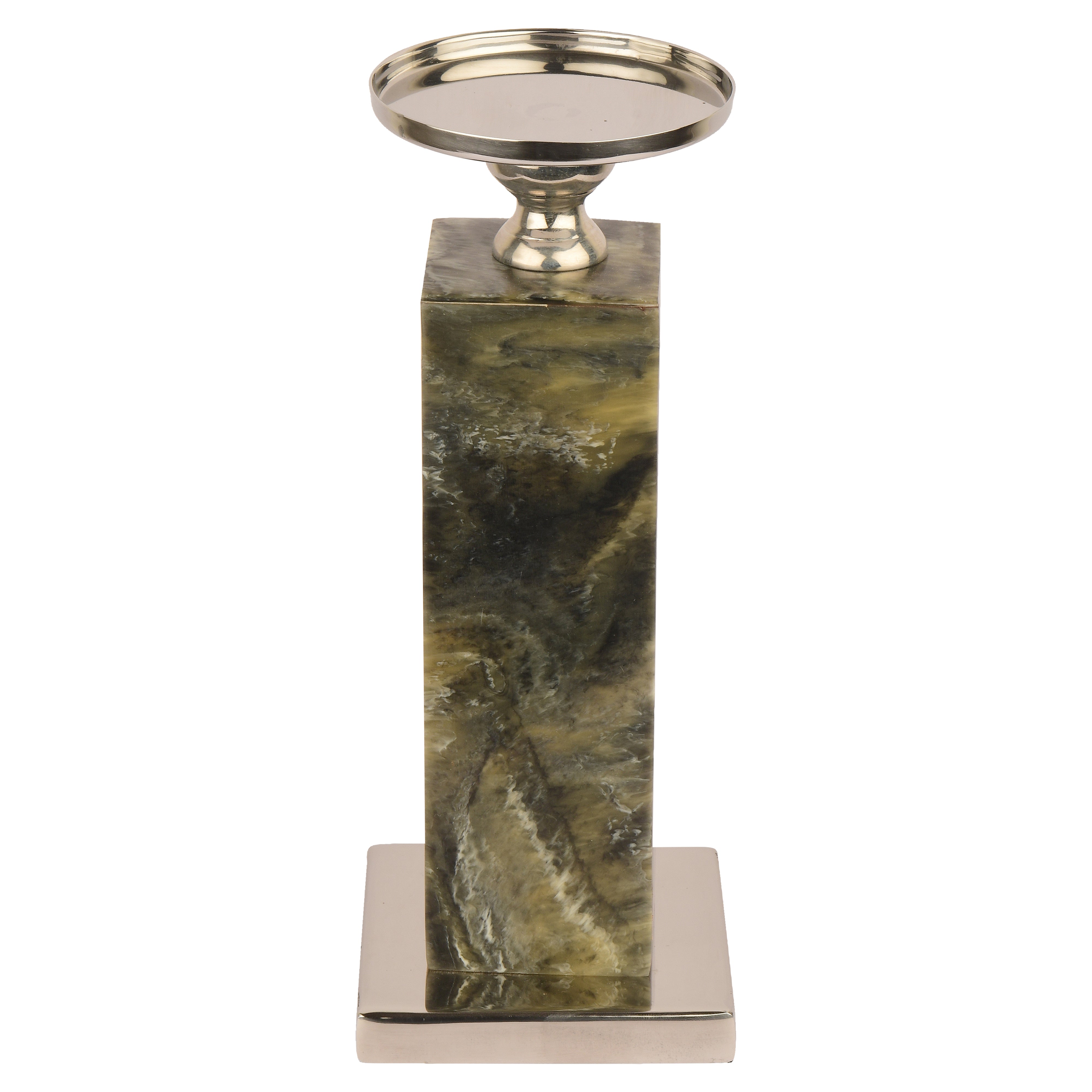 Green Marble Design Candle Holder Stand