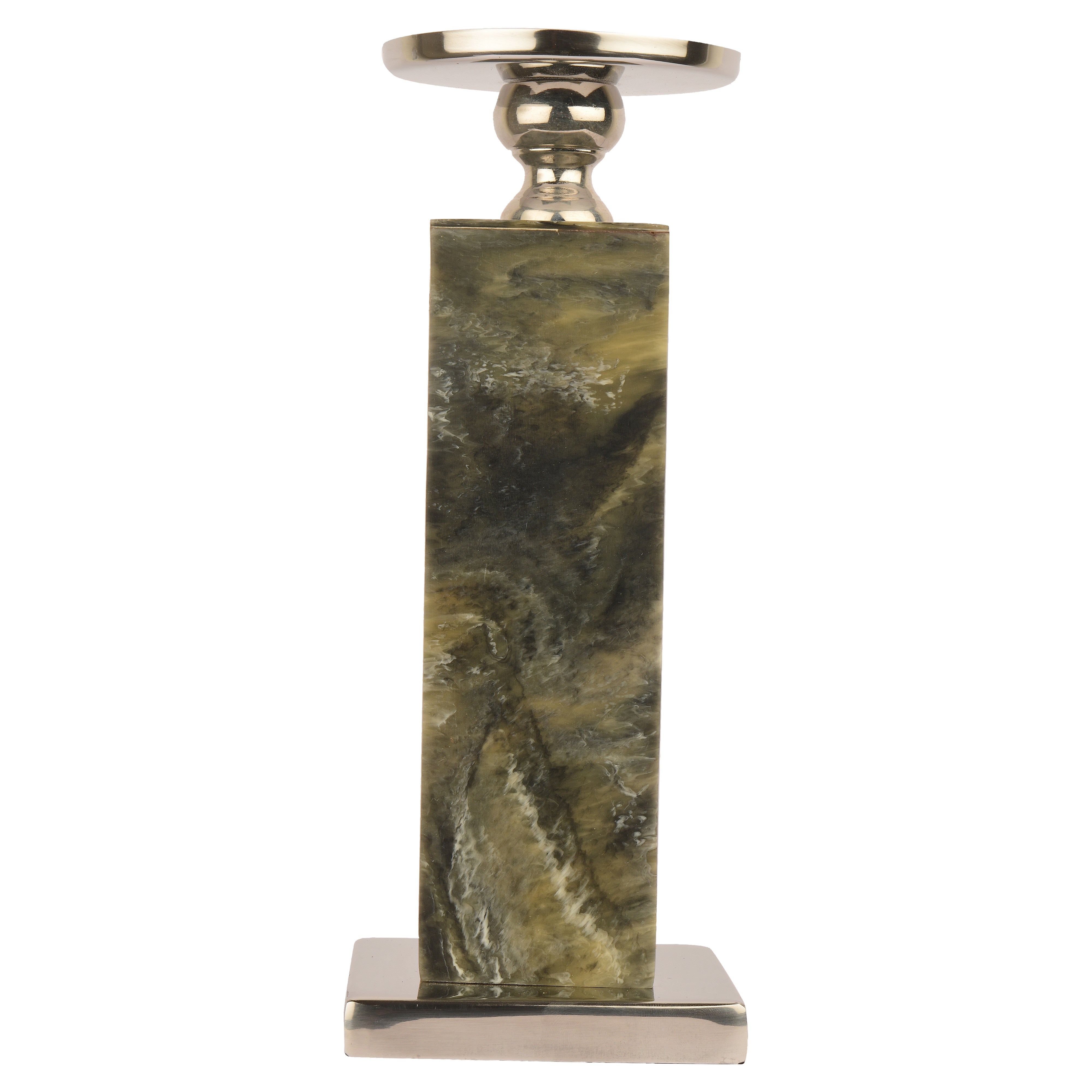 Green Marble Design Candle Holder Stand