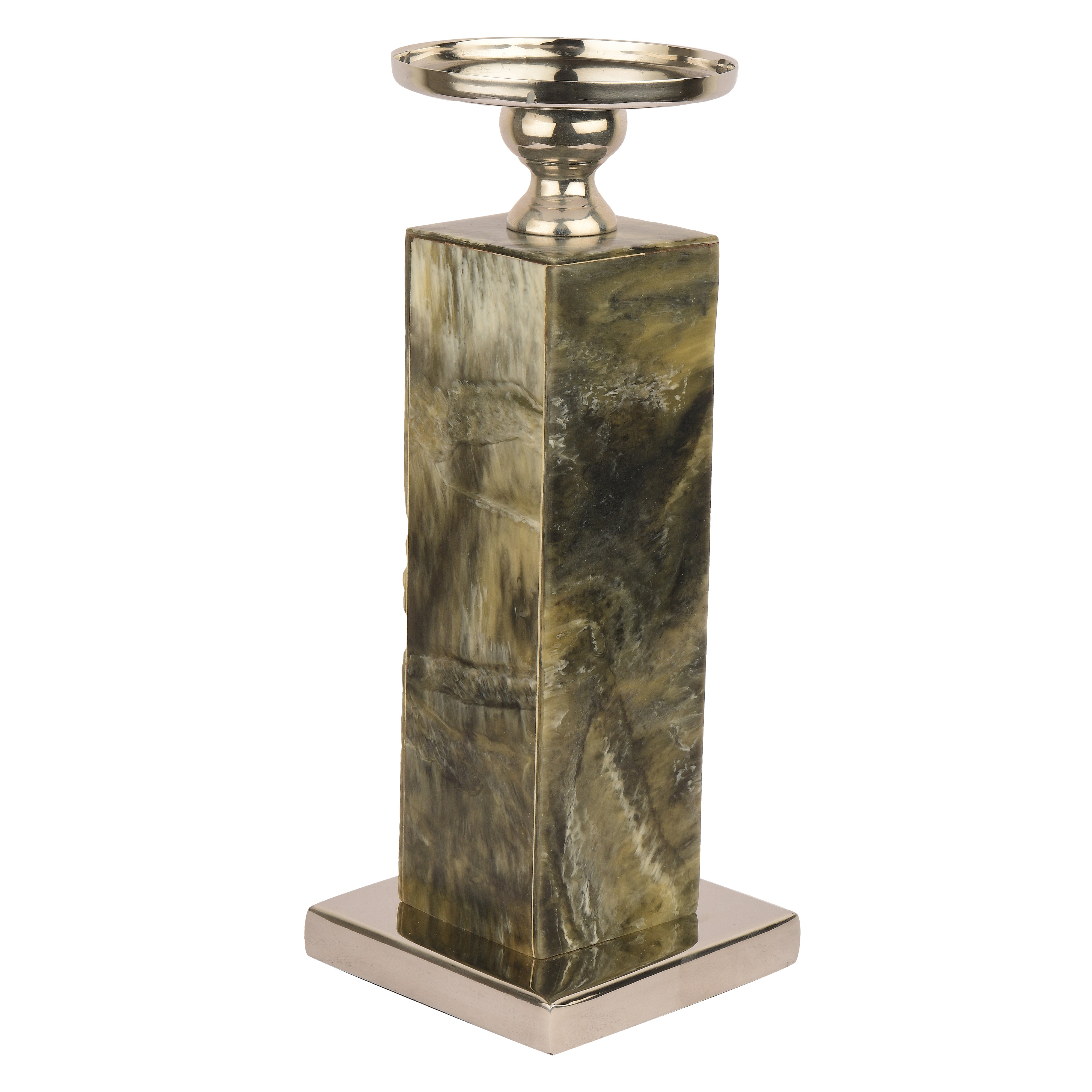 Green Marble Design Candle Holder Stand