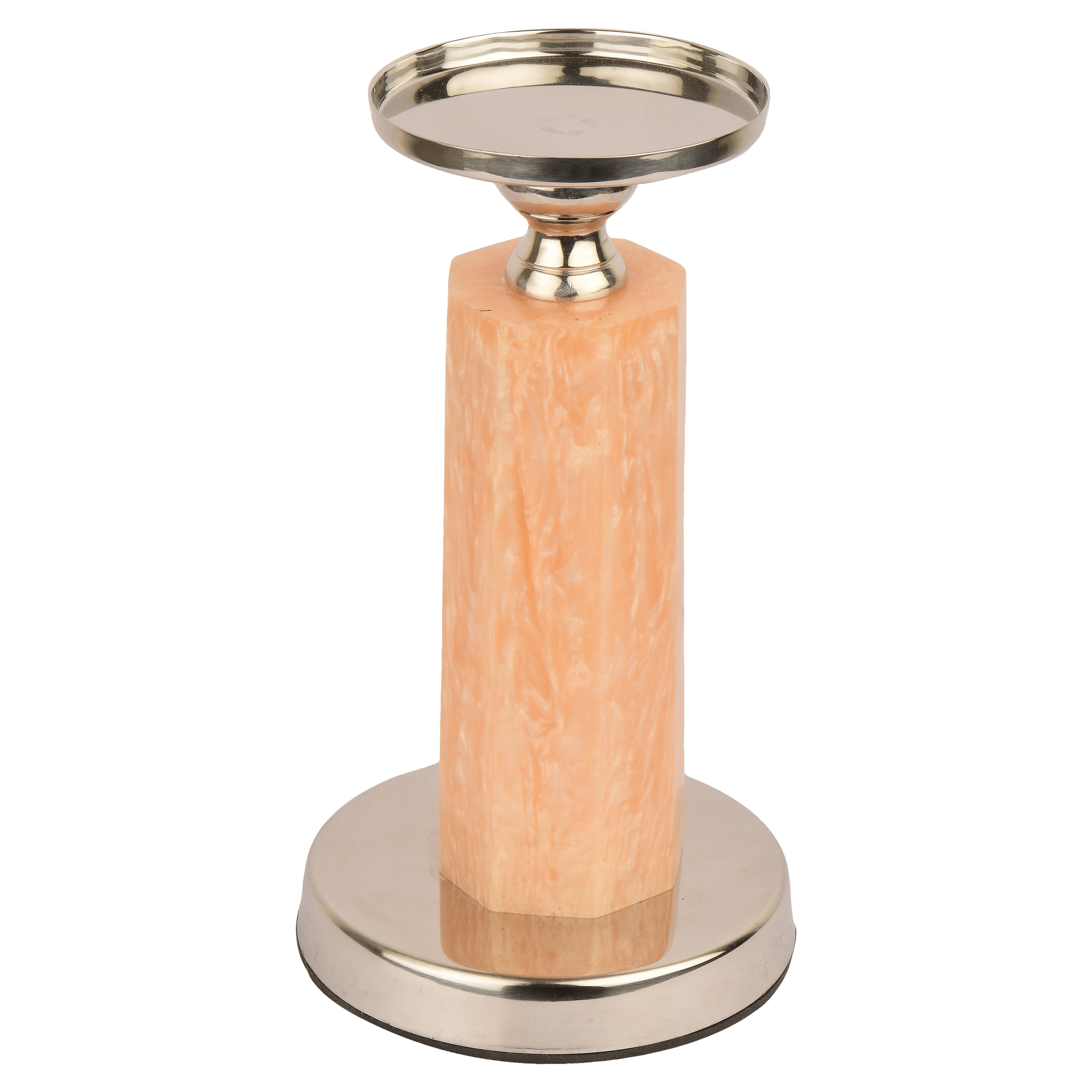 Metal and Stone Design Candle Holder