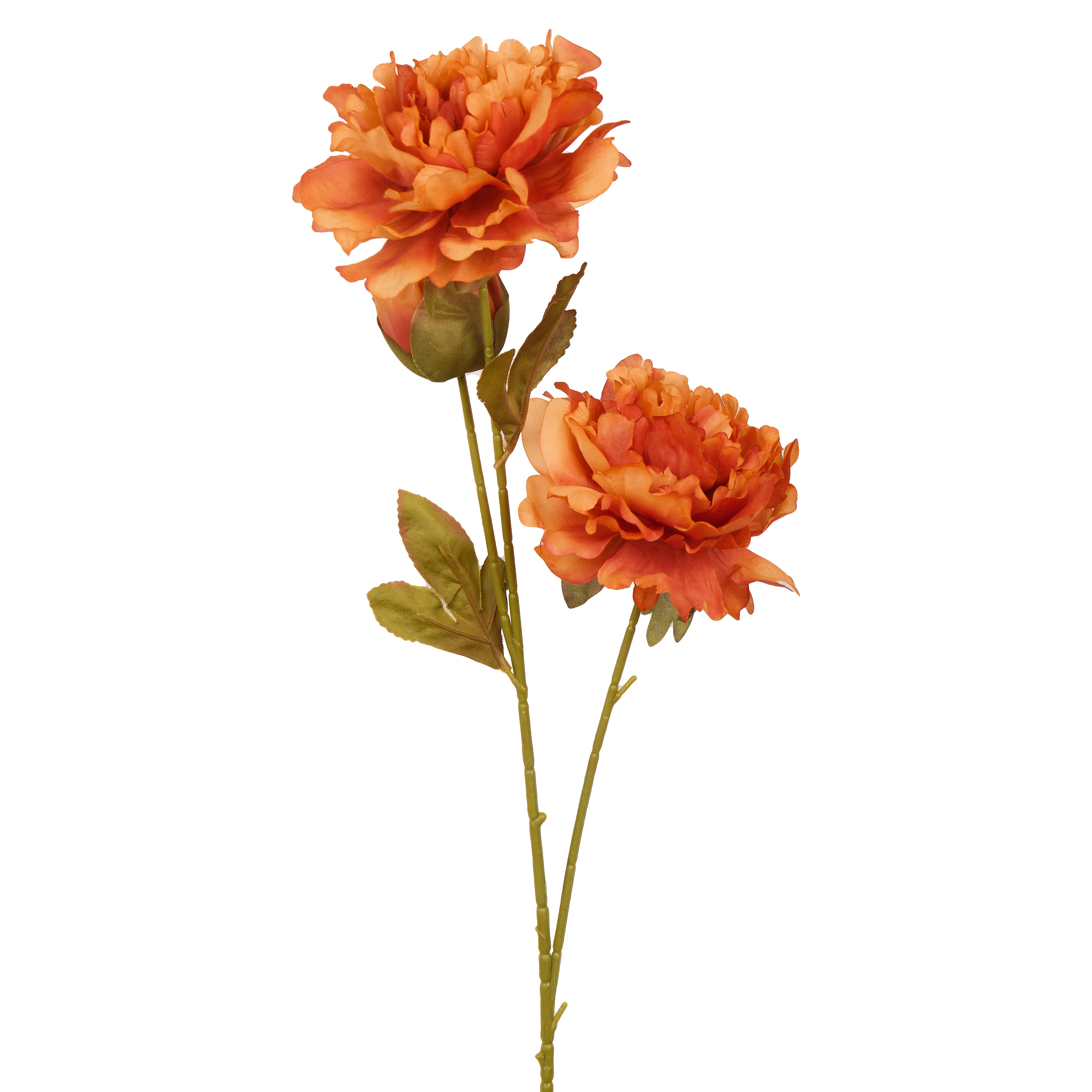 Artificial Orange Dahlia Peony Flower large