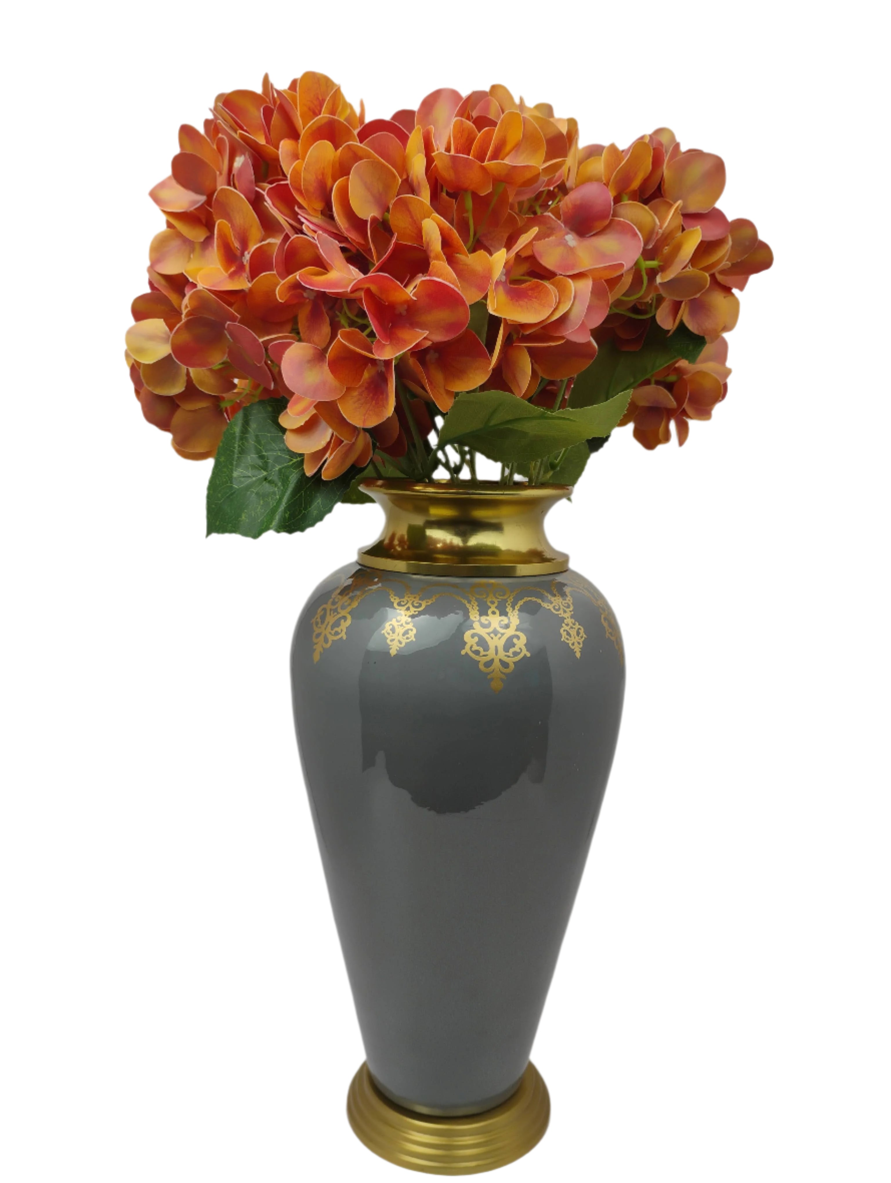 Grey and Gold Premium Decorative Accent Vase