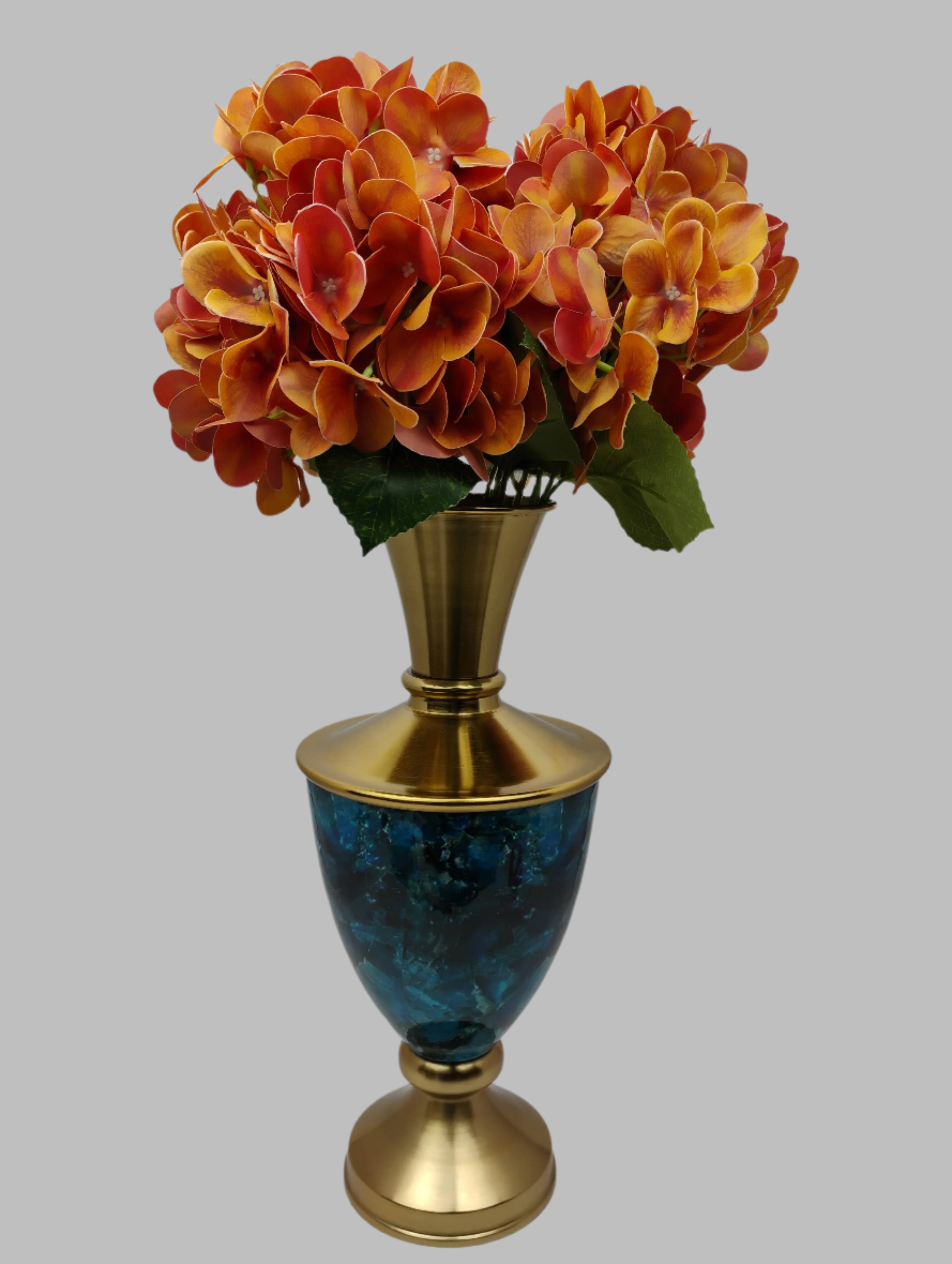 Gold and Blue Decorative Vase