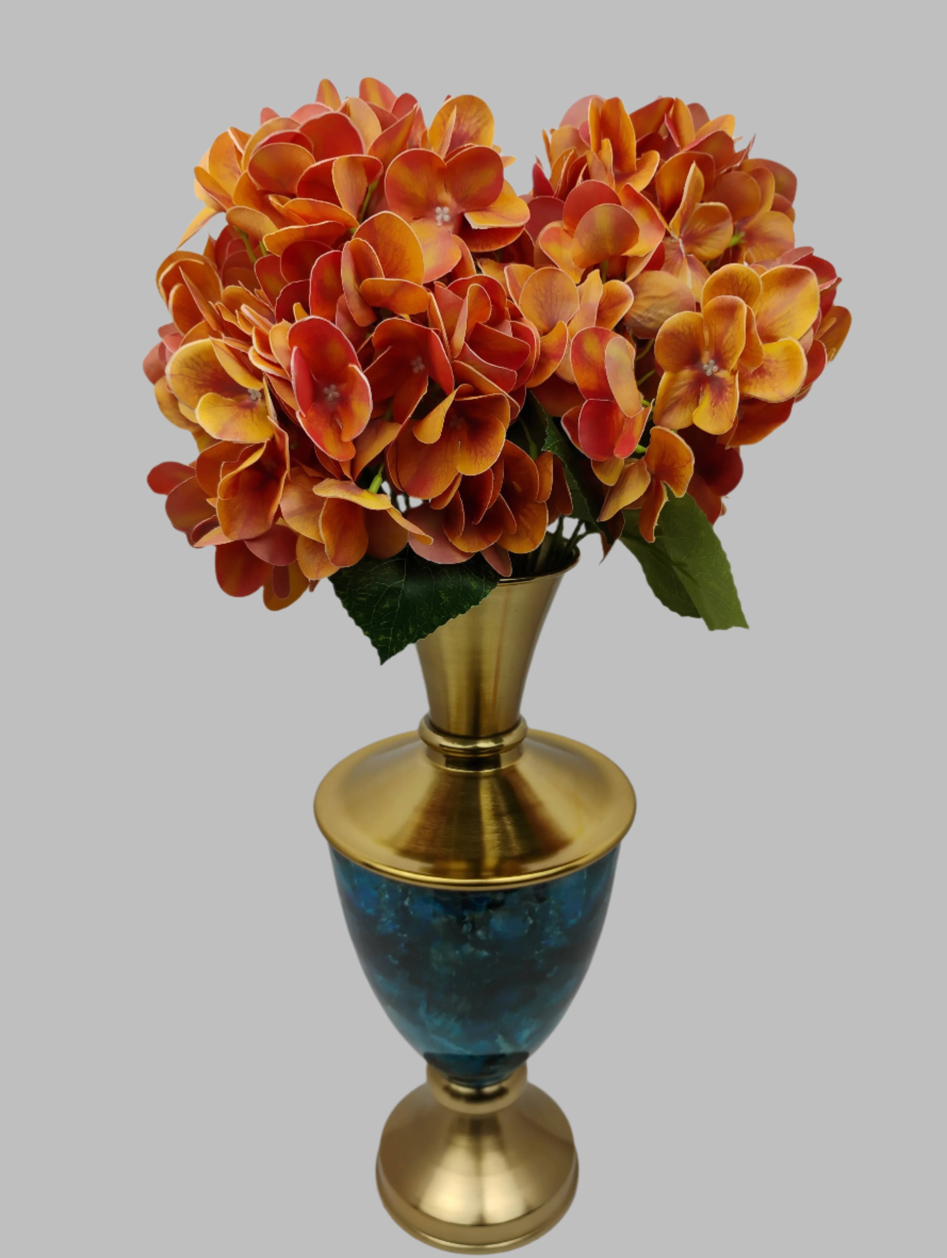Gold and Blue Decorative Vase