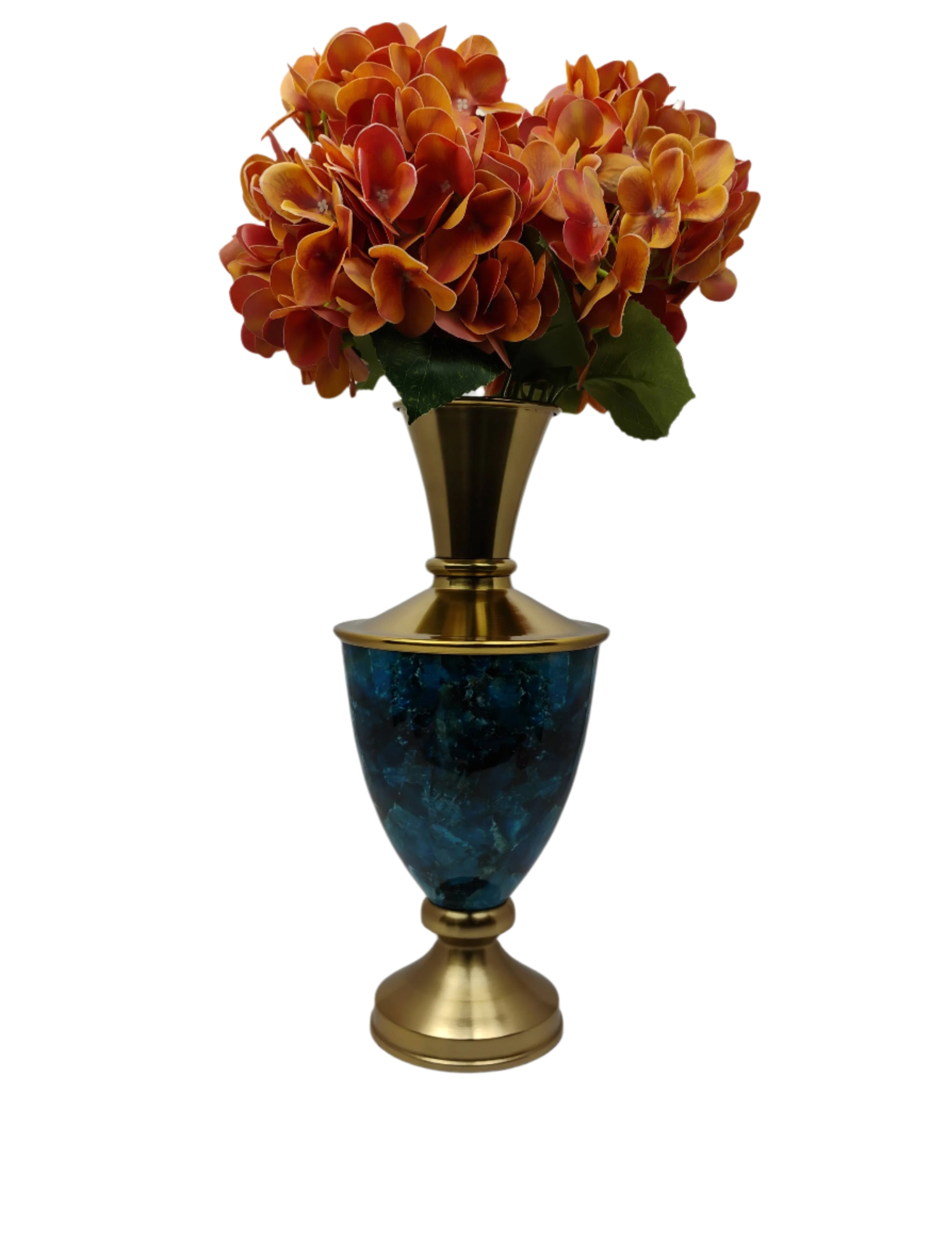 Gold and Blue Decorative Vase