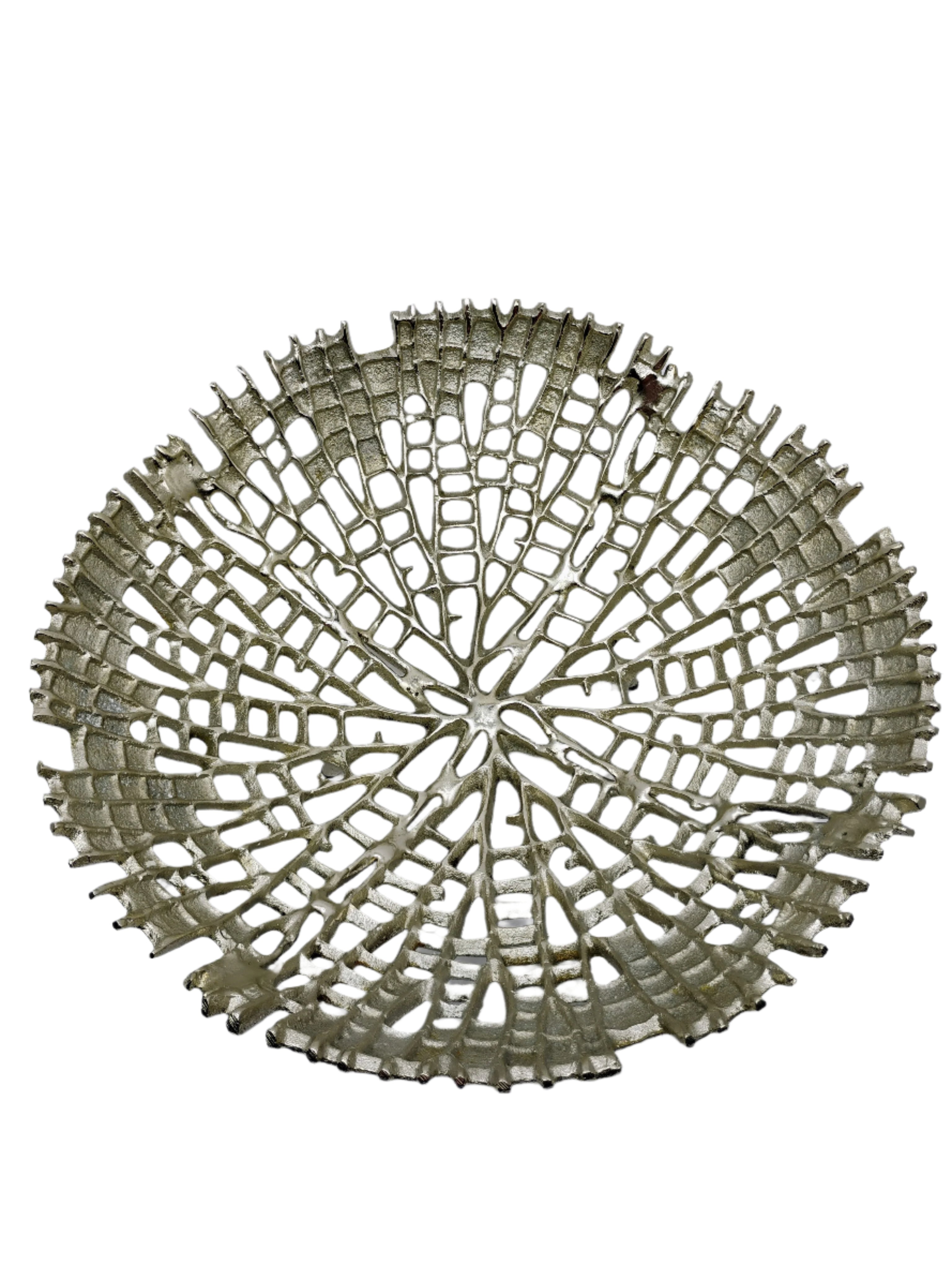 Textured Silver Coral Decorative Bowl