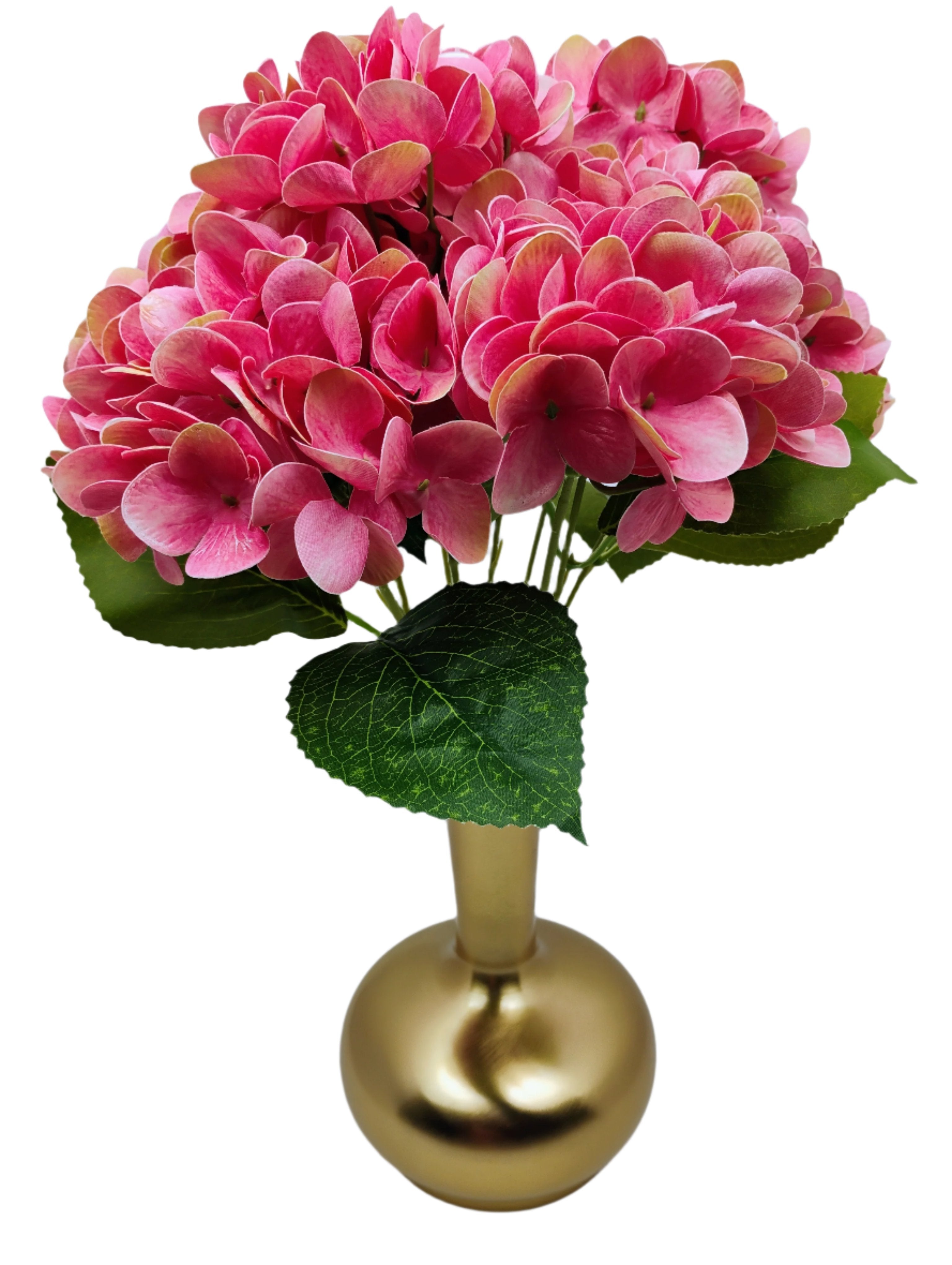 Sleek Golden Metal Vase with Modern Minimalist Design