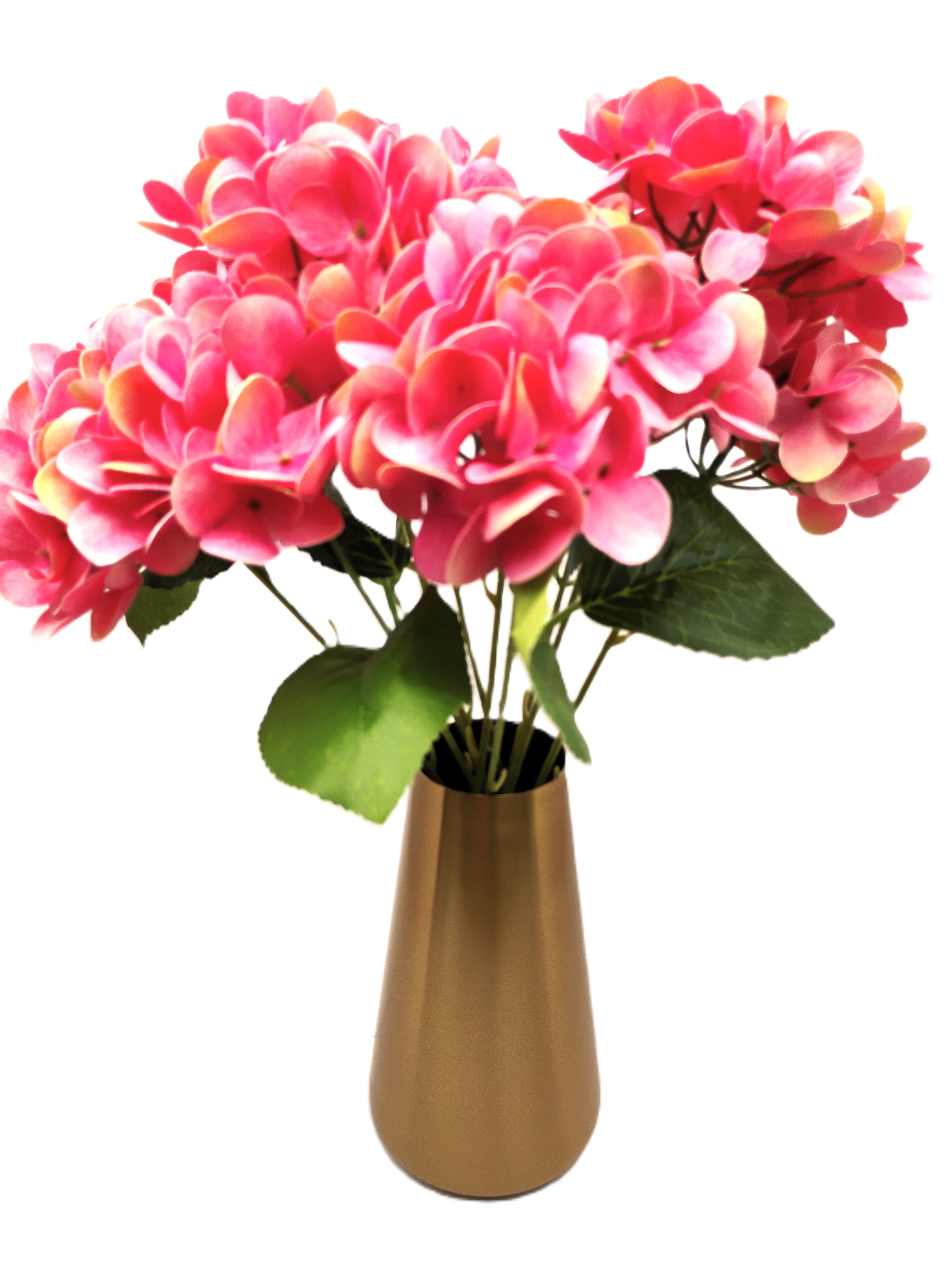 Golden Metal Cone Vase for Modern Home Decor