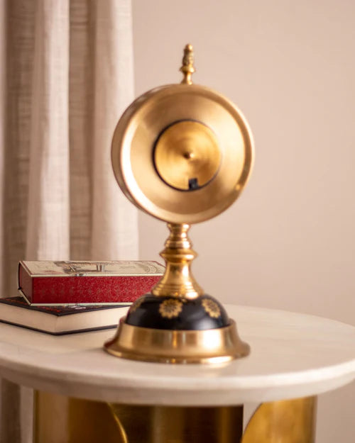 Vintage Brass Table Clock - A Timeless Statement Piece