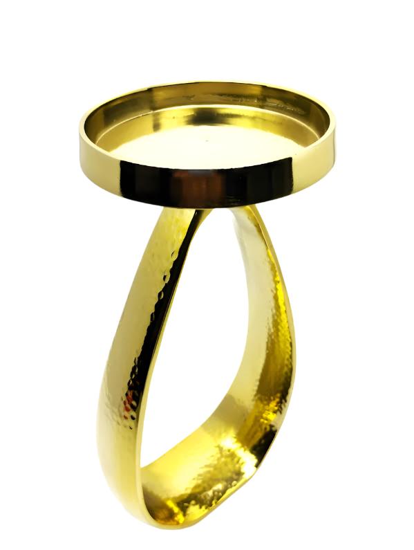 Modern Gold Metal Candle Holder Stand