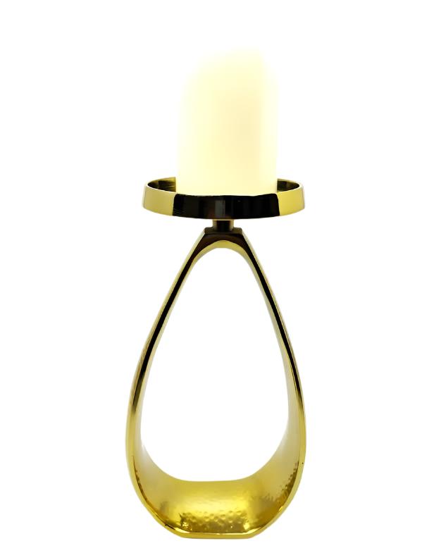 Modern Gold Metal Candle Holder Stand
