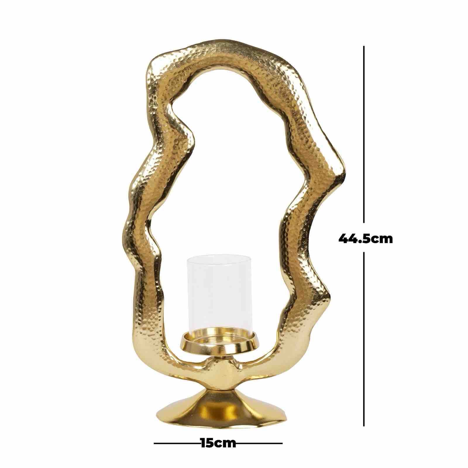 Modern Metal Candle Holder with Abstract Shape