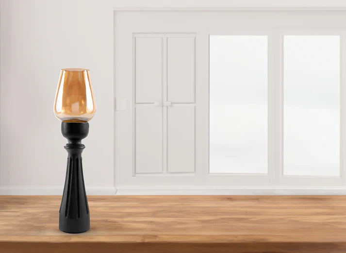 Rustic Wooden Candle Stand