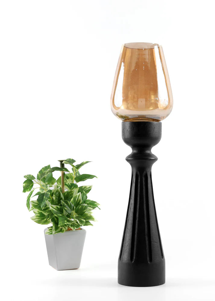 Rustic Wooden Candle Stand