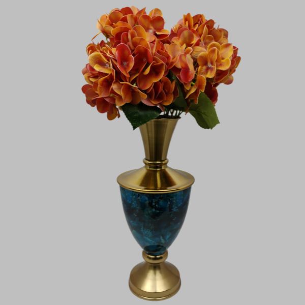 Gold and Blue Decorative Vase