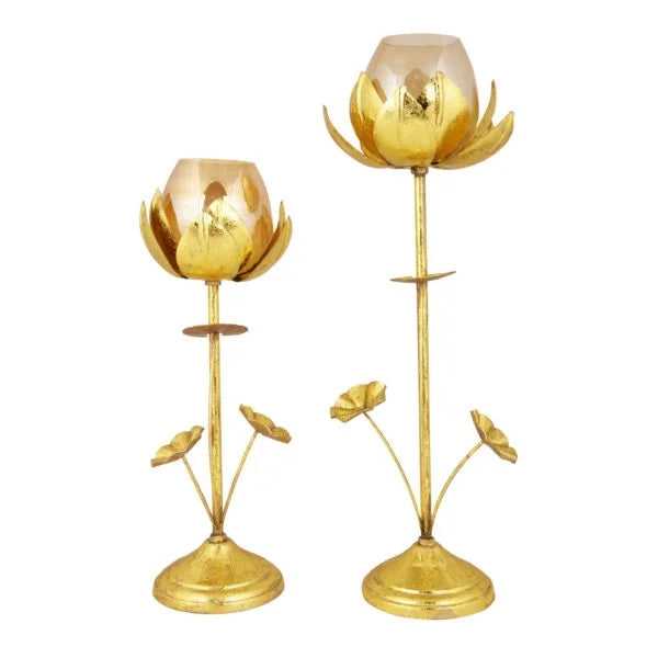 Lotus Candle Holder for Table Décor – Set of 2