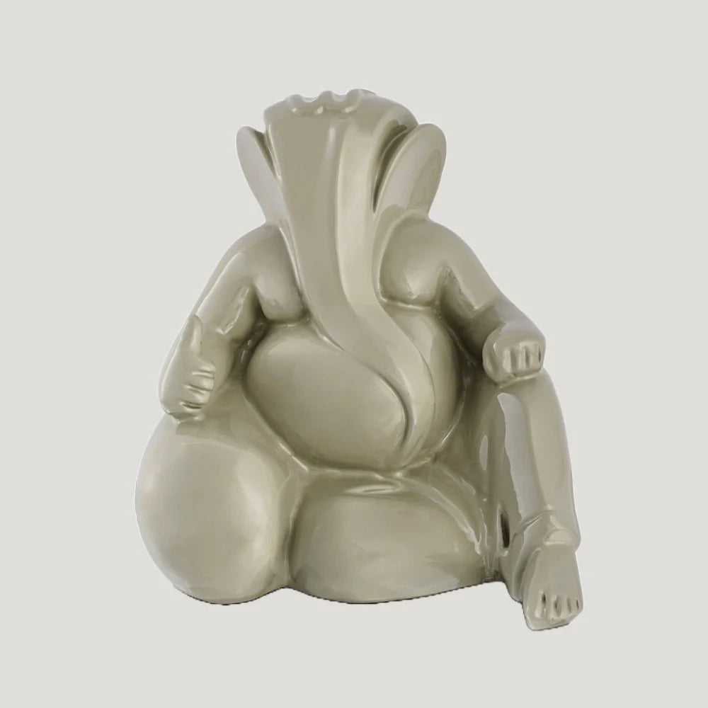 Olive Green Decorative Ganesha Idol Sculpture