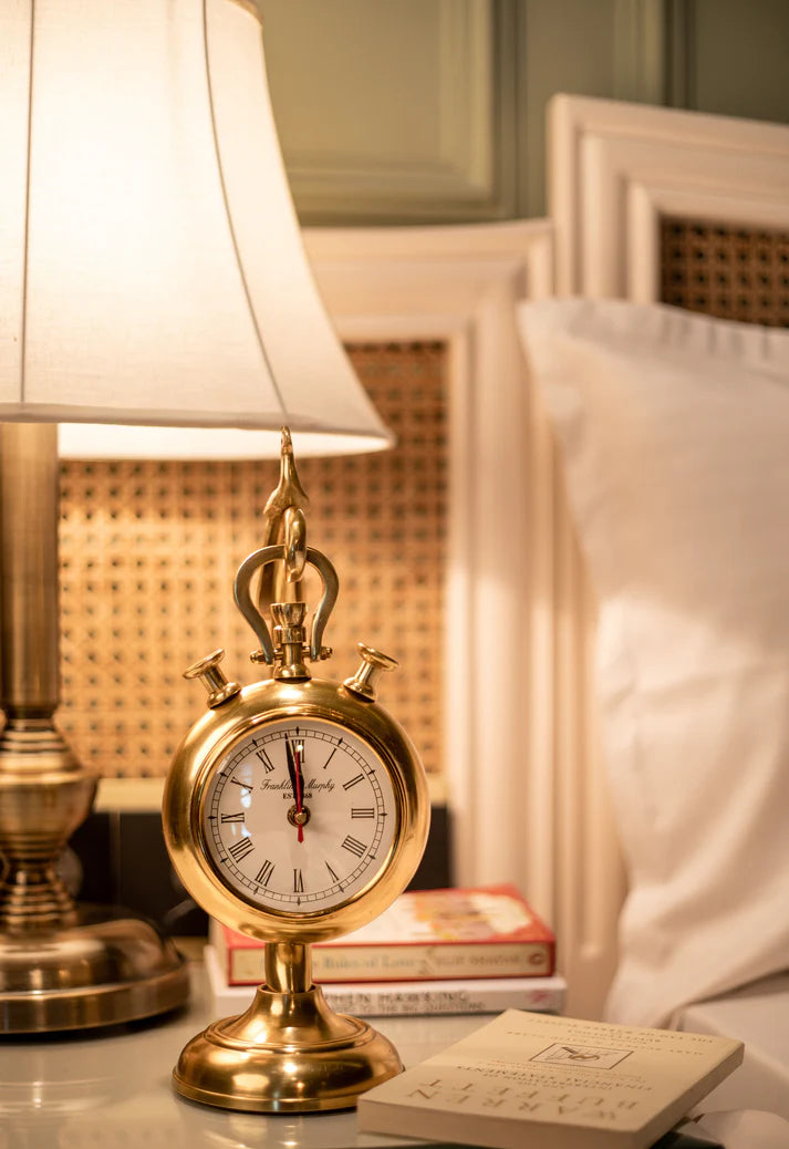 Stylish Golden Peacock Table Clock for Home Décor