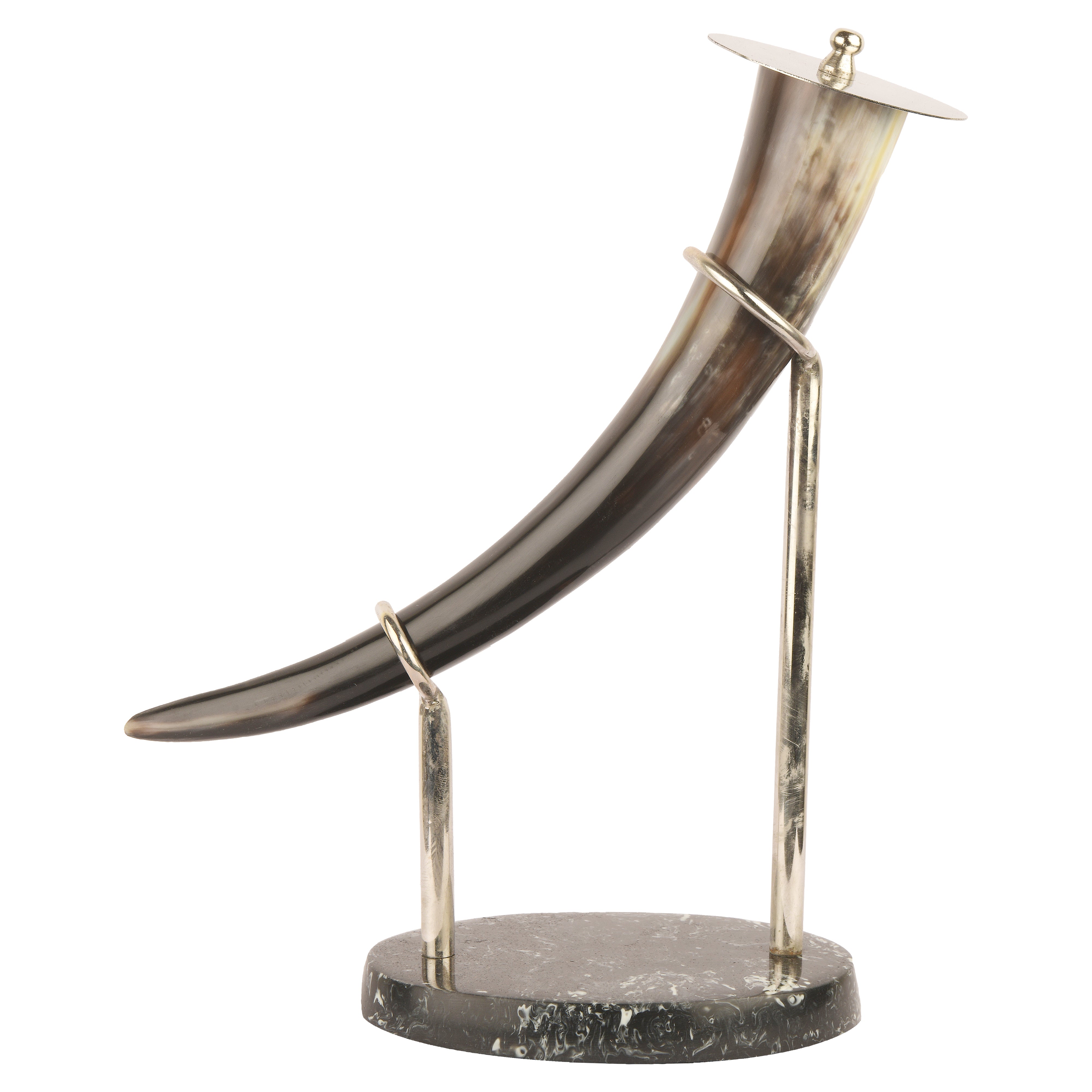 Nahua Horn Sculpture Silver