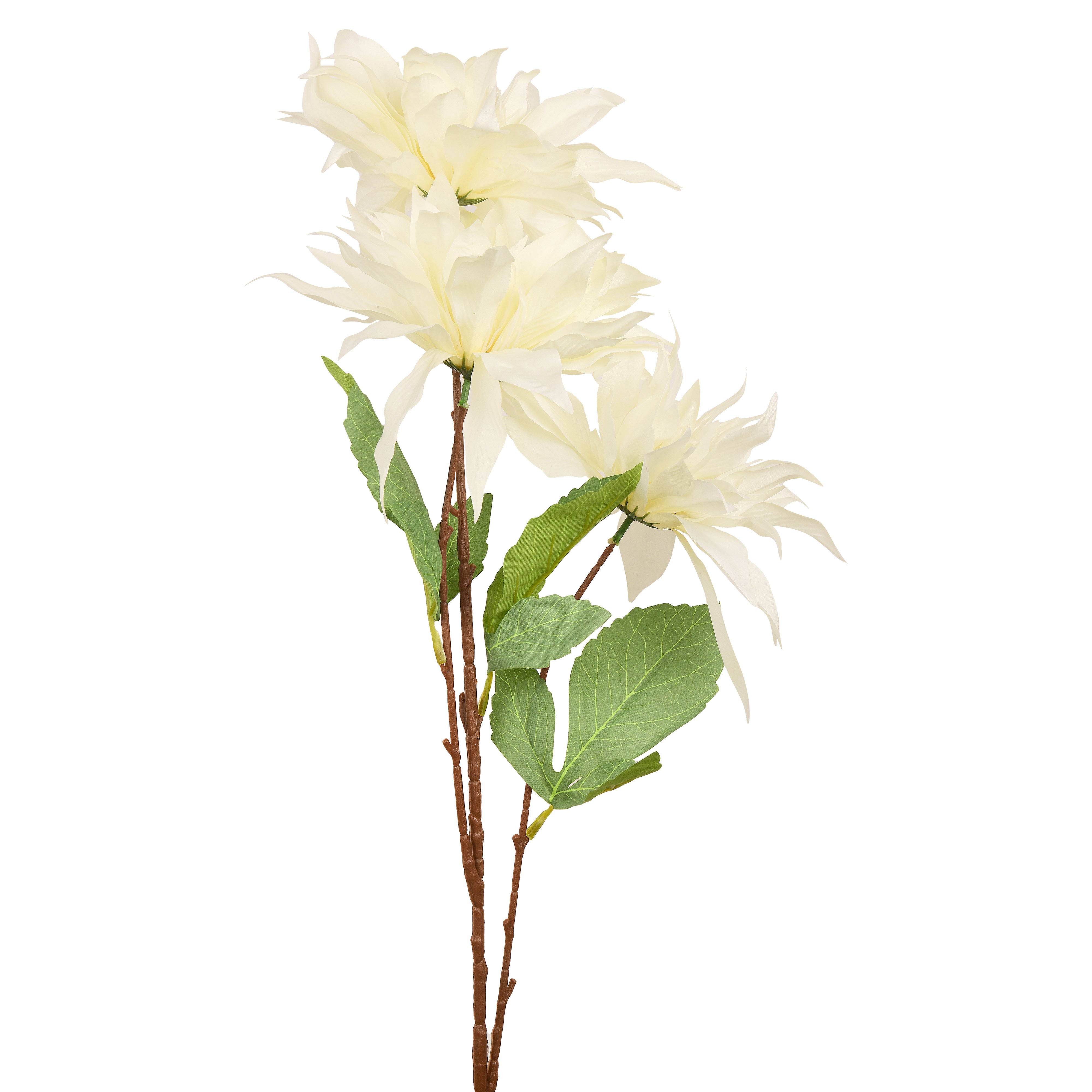 Artificial White Dahlia Blossom Flower Bunch