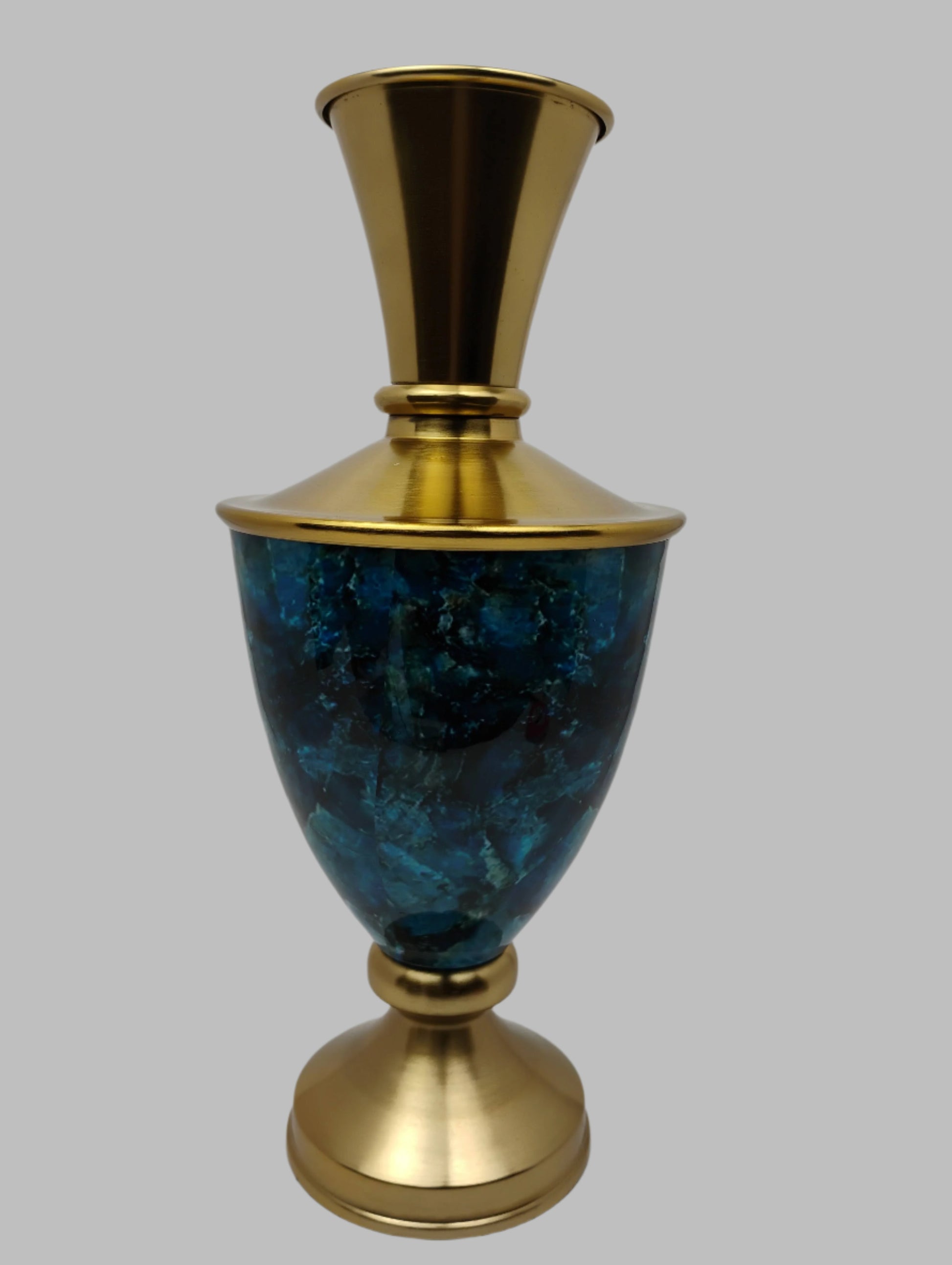 Gold and Blue Decorative Vase