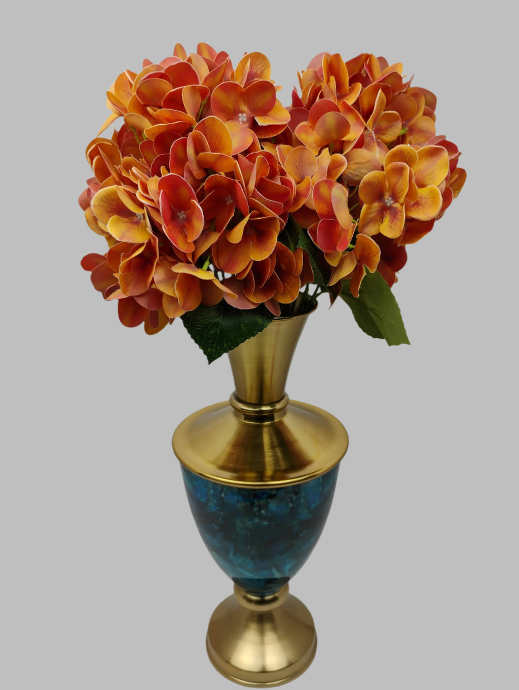 Gold and Blue Decorative Vase