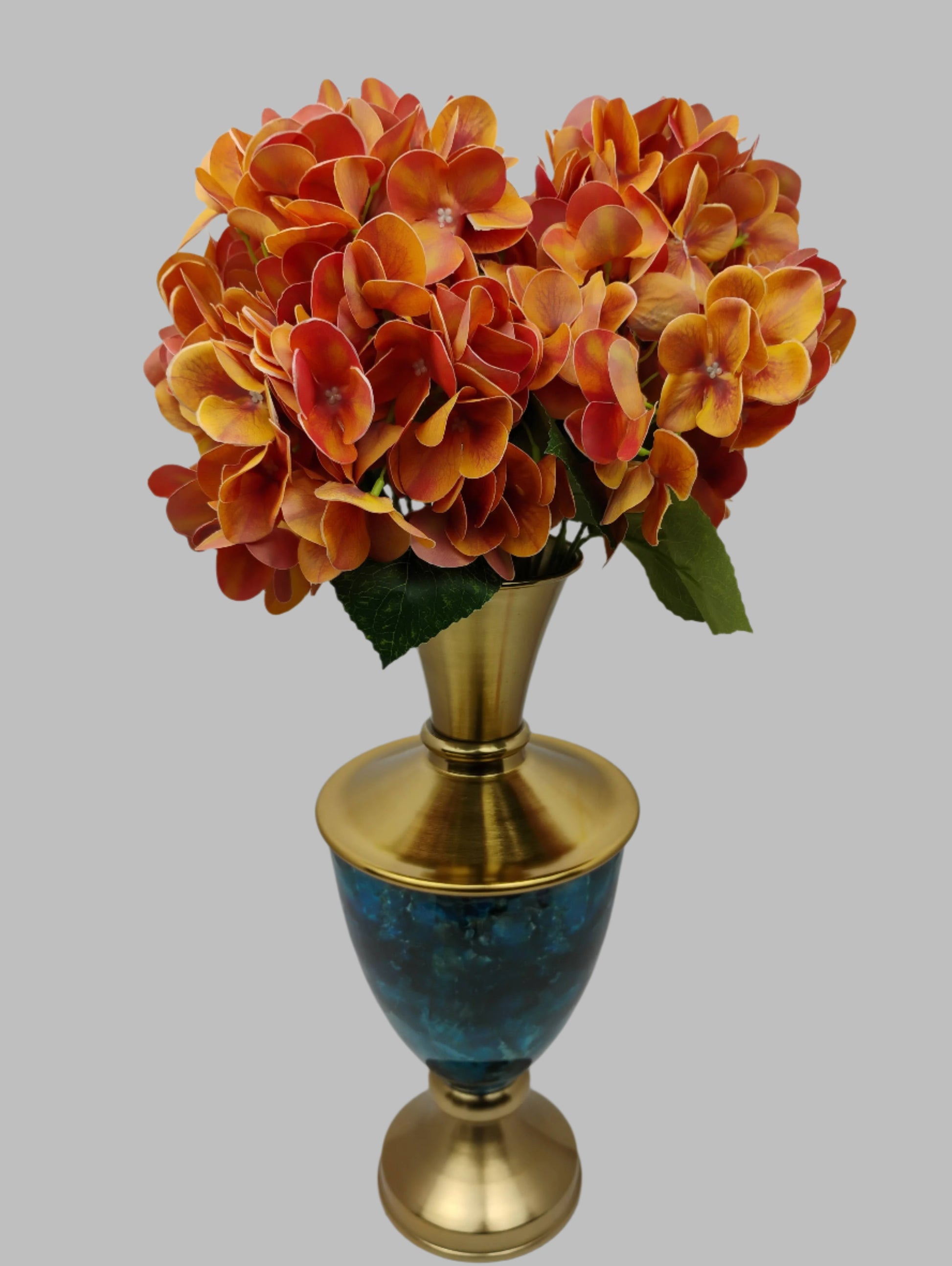 Gold and Blue Decorative Vase