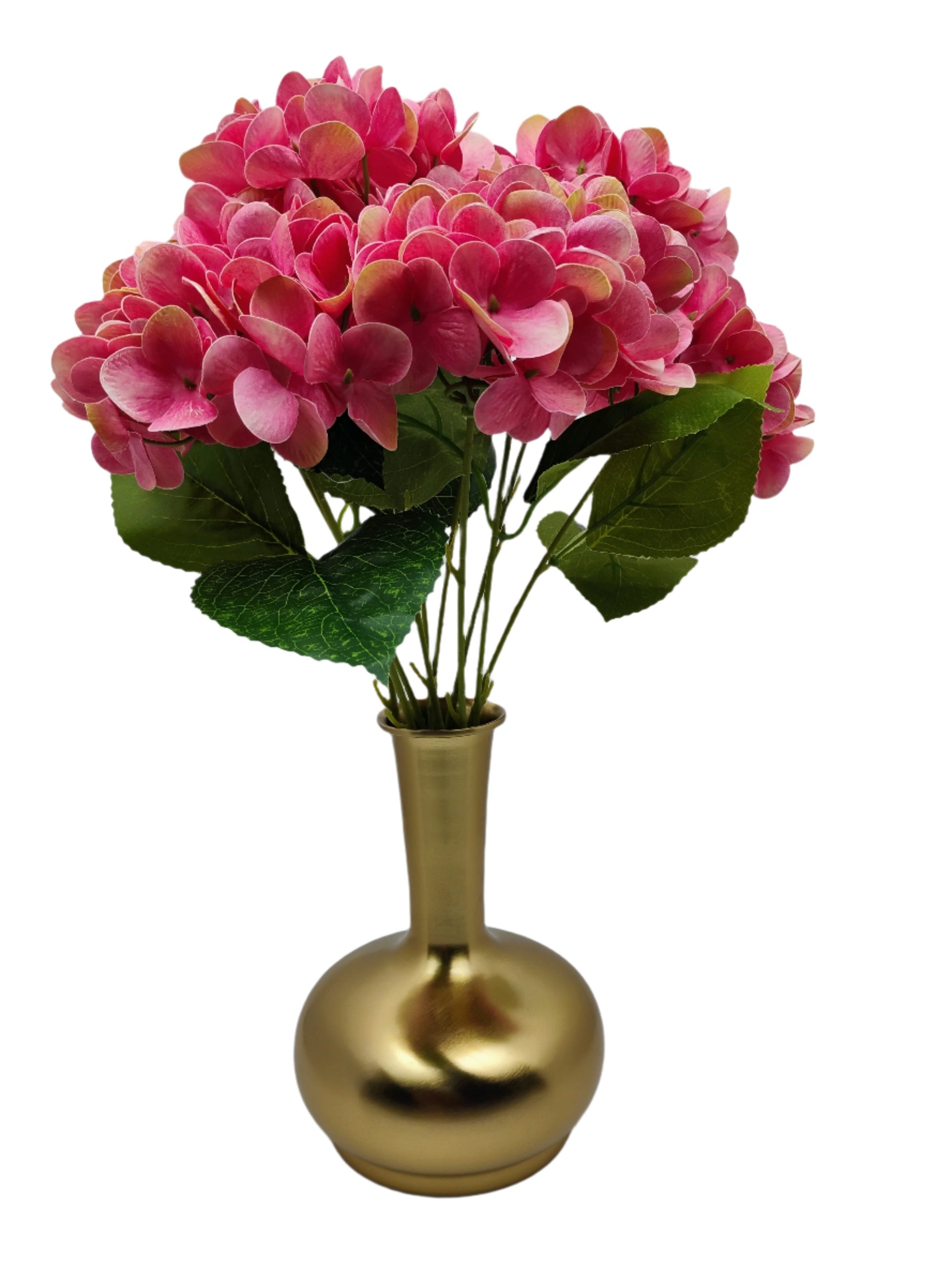 Sleek Golden Metal Vase with Modern Minimalist Design
