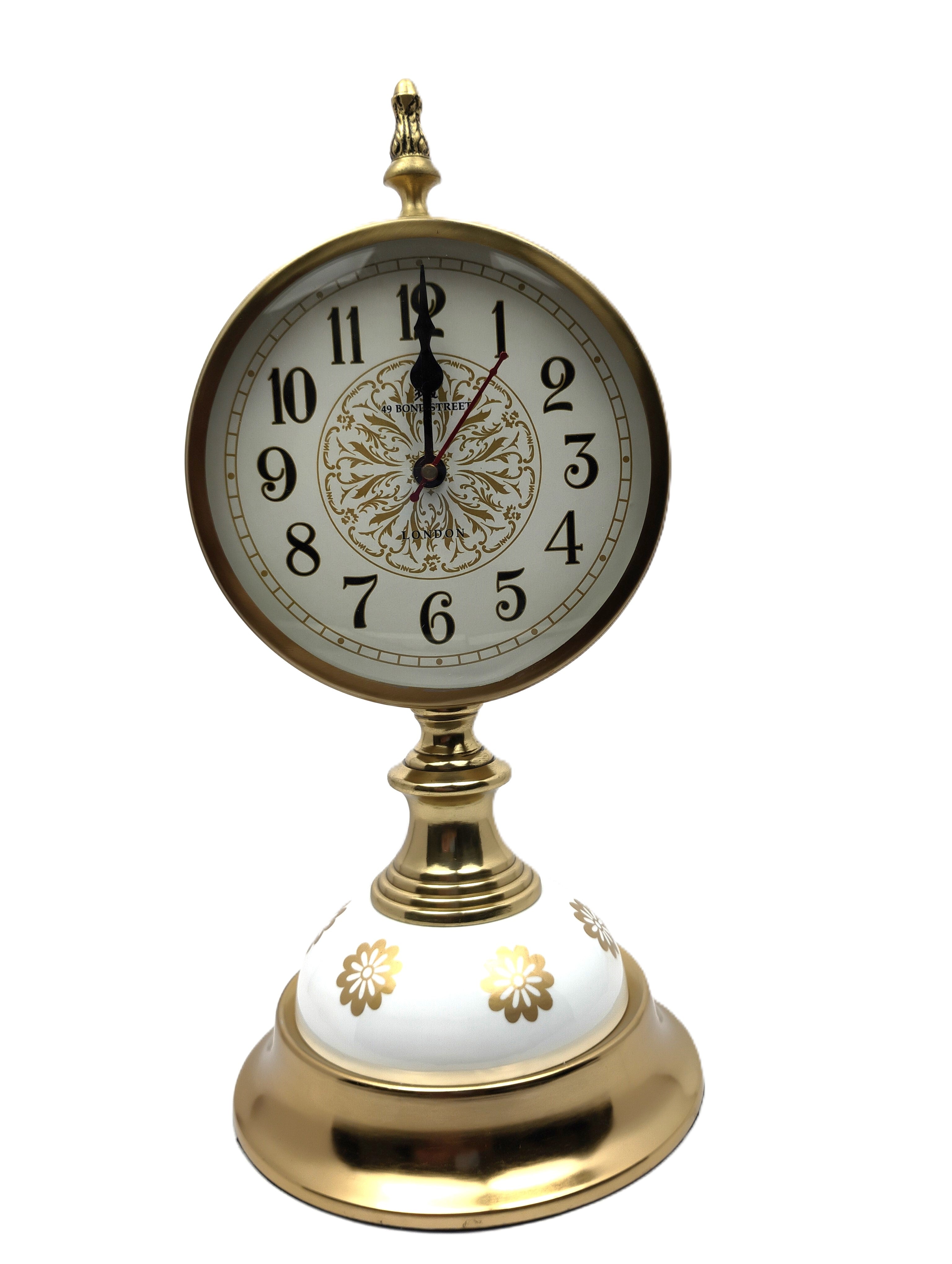 Gold Table Clock – Antique Decor & Gifting Showpiece