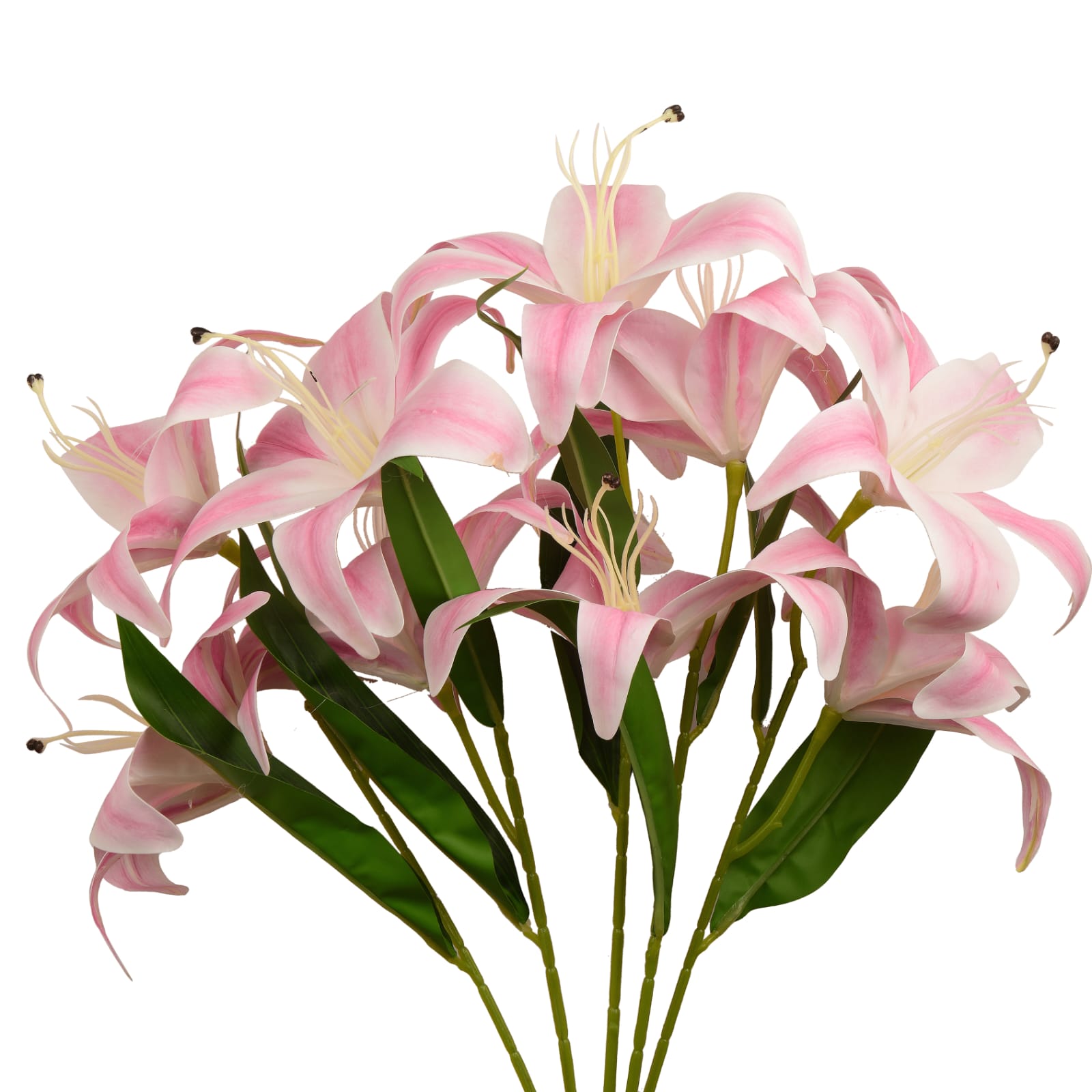 Pink White artificial lily