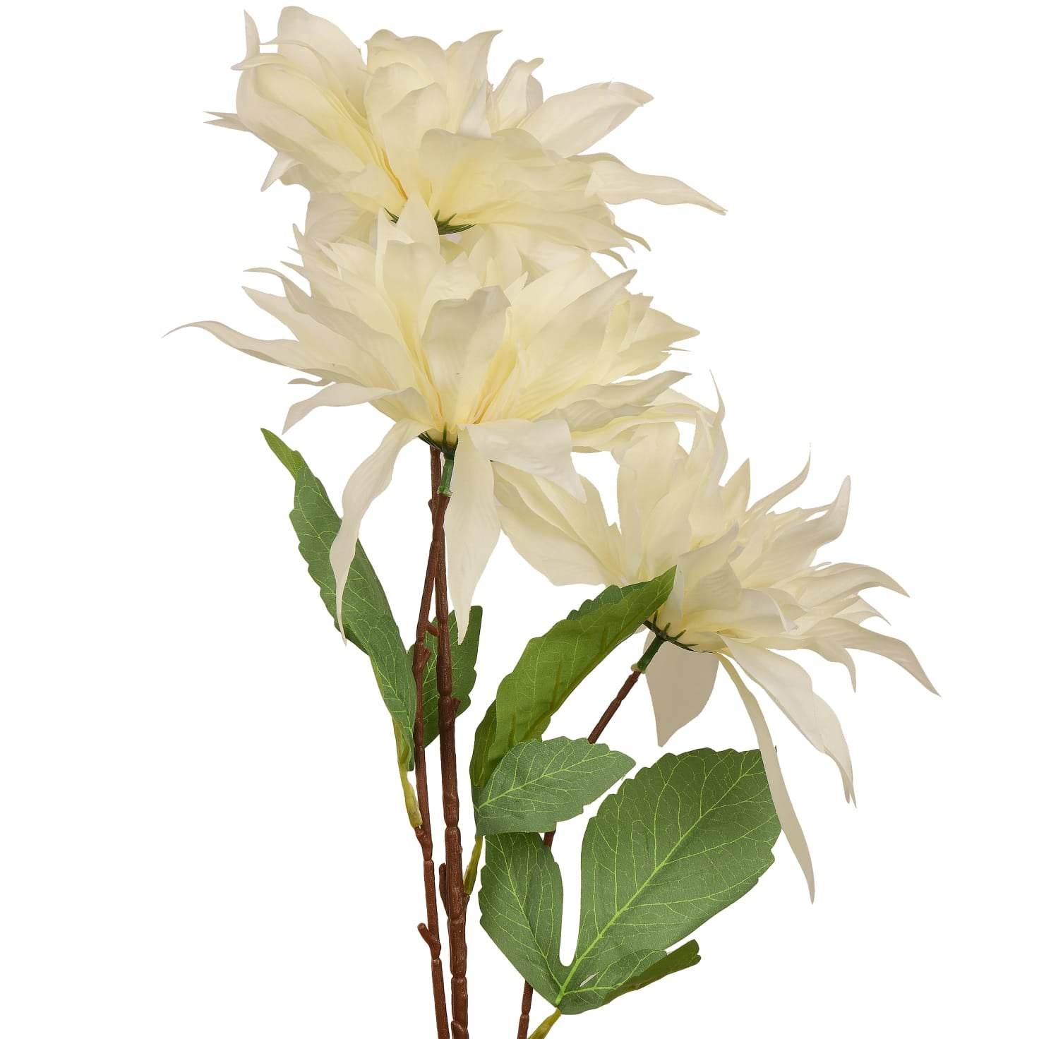 Artificial White Dahlia Blossom Flower Bunch