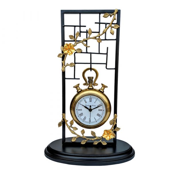 Elegant Floral Table Clock Perfect Blend of Art and Functionality