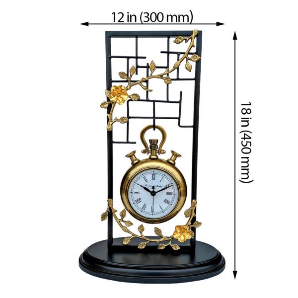 Elegant Floral Table Clock Perfect Blend of Art and Functionality